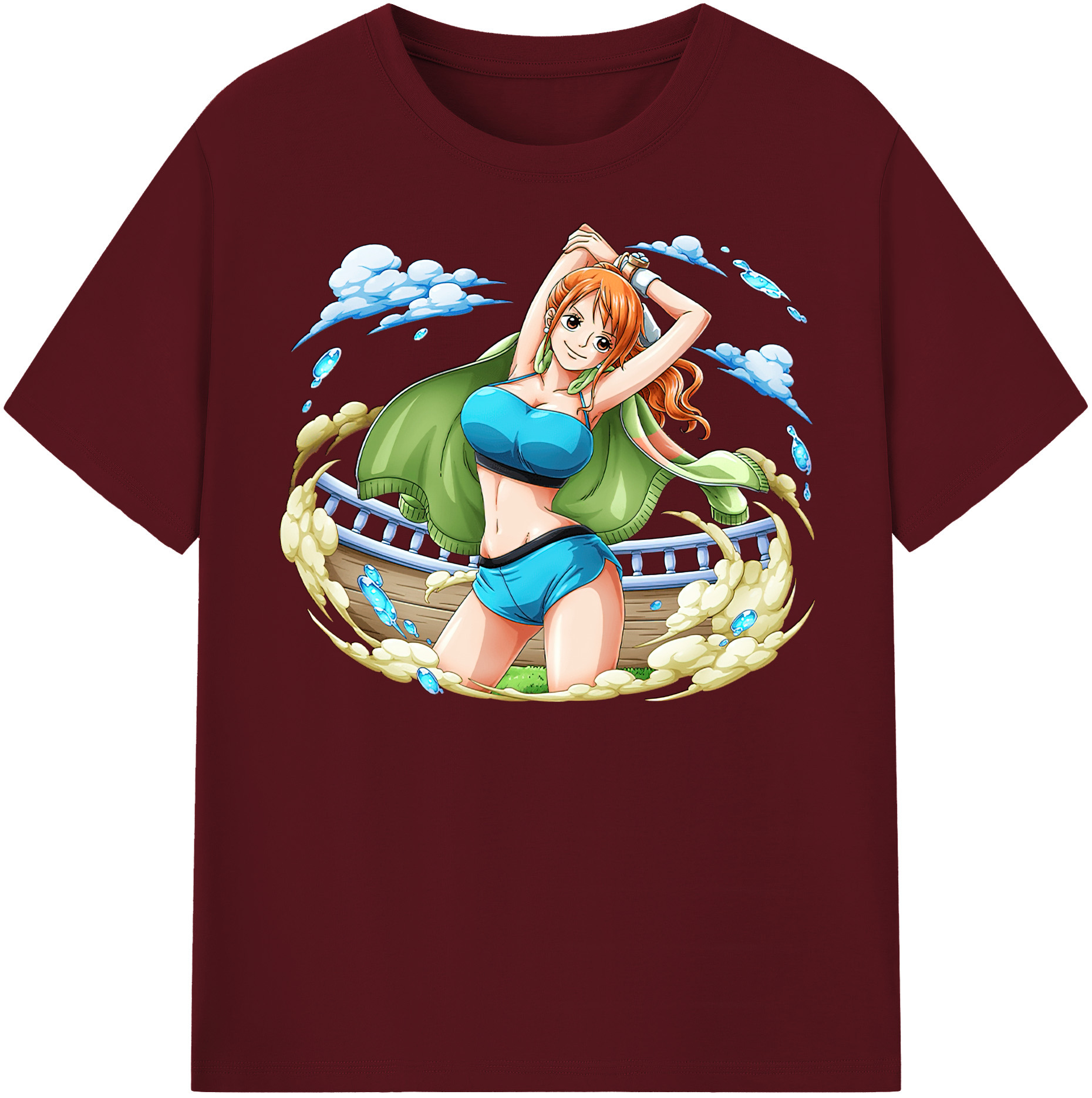 ワンピース ナミ ONE PIECE Nami 綿100％半袖Tシャツ（フロントプリント）